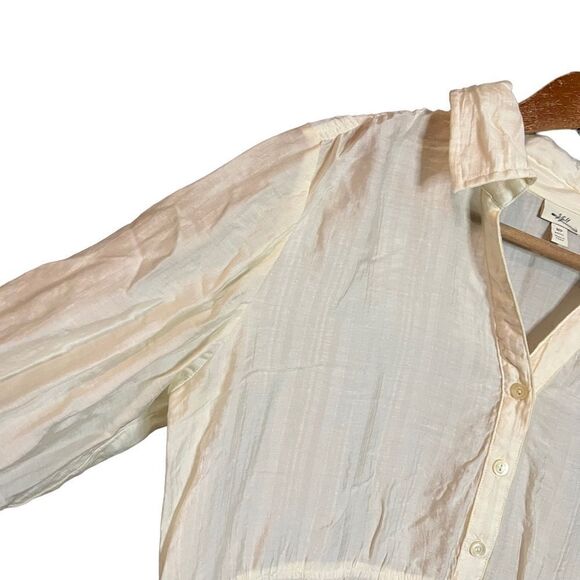 3 for $30! J. Jill petite sheer long sleeve blouse - Picture 5 of 12